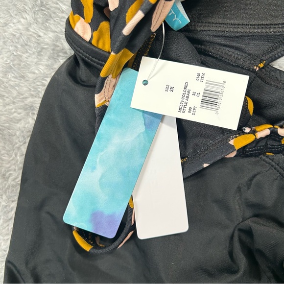 Beach Betty Slimming Control Cut Out Tie-Front One Piece Swimsuit Animal Sz 2X - Picture 16 of 16